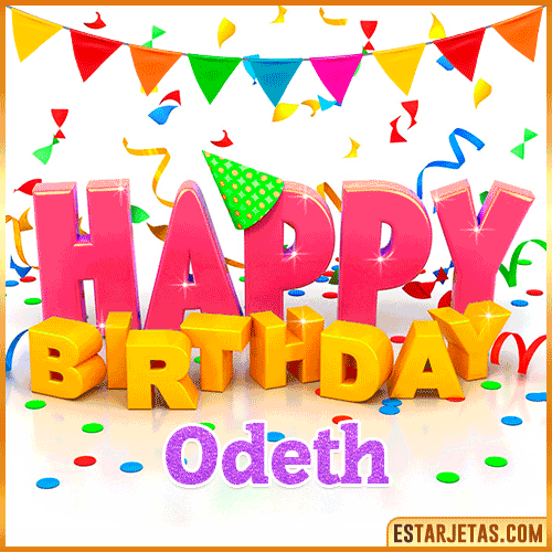 Gif Animated Happy Birthday  Odeth