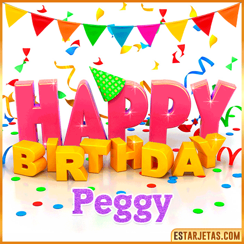 Gif Animated Happy Birthday  Peggy