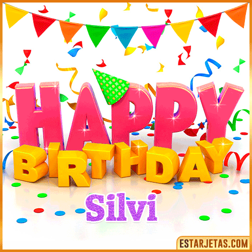 Gif Animated Happy Birthday  Silvi