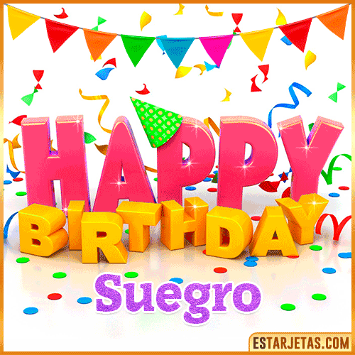 Gif Animated Happy Birthday  Suegro