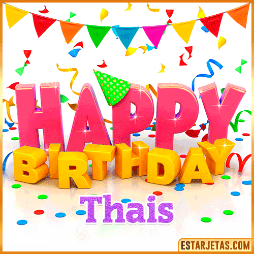 Gif Animated Happy Birthday  Thais