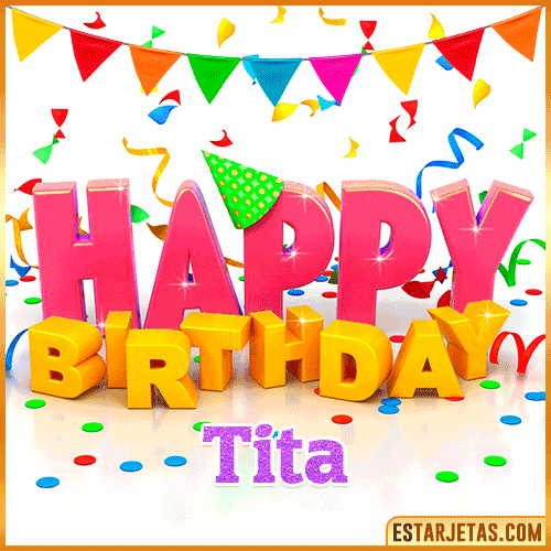 Gif Animated Happy Birthday  Tita