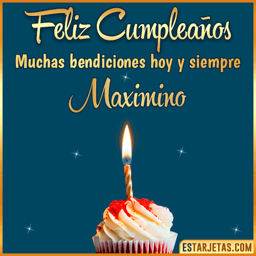 Gif de Cumpleaños con movimiento para  Maximino