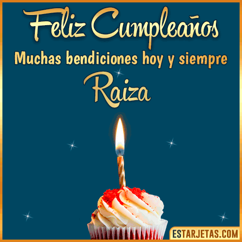 Gif de Cumpleaños con movimiento para  Raiza