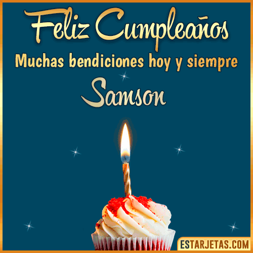 Gif de Cumpleaños con movimiento para  Samson