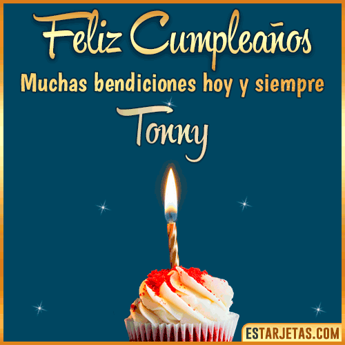 Gif de Cumpleaños con movimiento para  Tonny