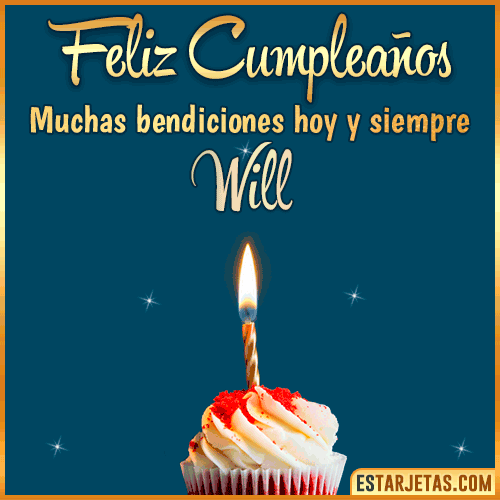 Gif de Cumpleaños con movimiento para  Will