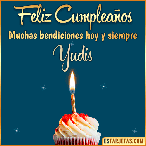 Gif de Cumpleaños con movimiento para  Yudis