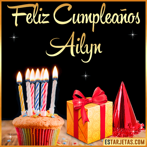 Gif de Feliz Cumpleaños  Ailyn