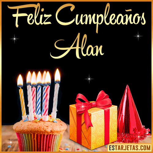 Gif de Feliz Cumpleaños  Alan
