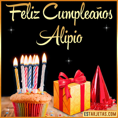 Gif de Feliz Cumpleaños  Alipio