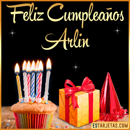 Gif de Feliz Cumpleaños  Arlin