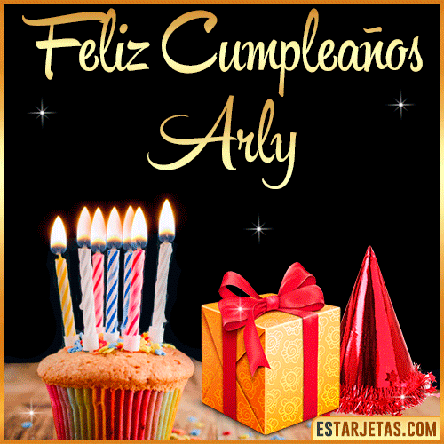 Gif de Feliz Cumpleaños  Arly