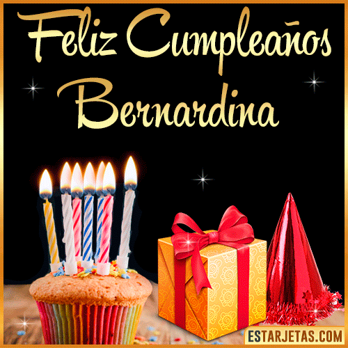Gif de Feliz Cumpleaños  Bernardina