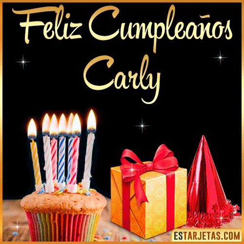 Gif de Feliz Cumpleaños  Carly