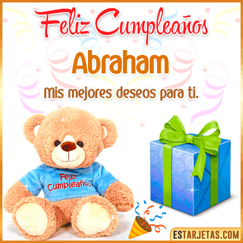 Gifs de Cumpleaños con Nombres  Abraham