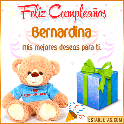 Gifs de Cumpleaños con Nombres  Bernardina