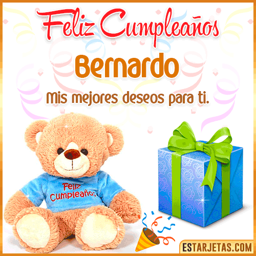 Gifs de Cumpleaños con Nombres  Bernardo