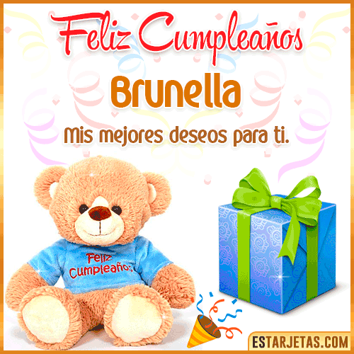 Gifs de Cumpleaños con Nombres  Brunella