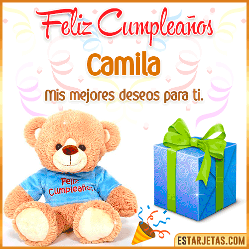 Gifs de Cumpleaños con Nombres  Camila