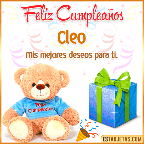 Gifs de Cumpleaños con Nombres  Cleo