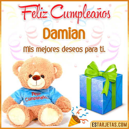 Gifs de Cumpleaños con Nombres  Damian
