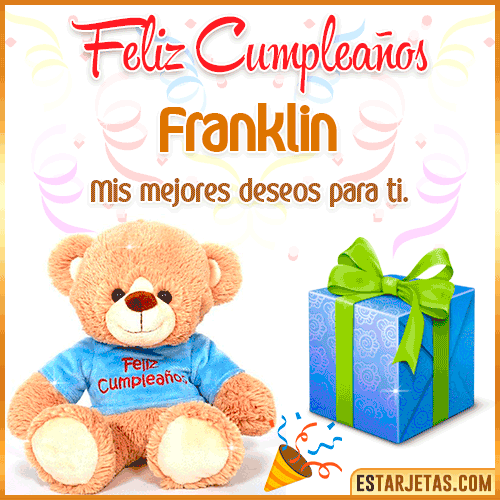 Gifs de Cumpleaños con Nombres  Franklin