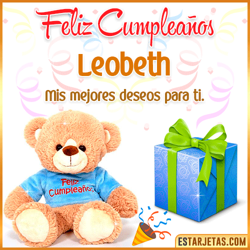 Gifs de Cumpleaños con Nombres  Leobeth