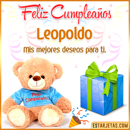 Gifs de Cumpleaños con Nombres  Leopoldo