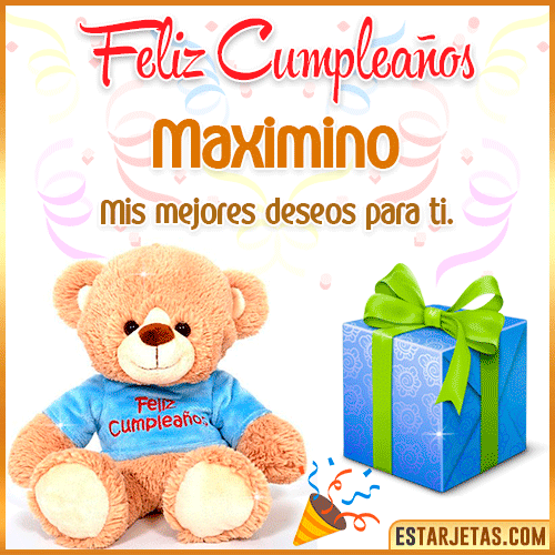 Gifs de Cumpleaños con Nombres  Maximino