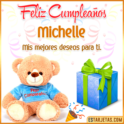 Gifs de Cumpleaños con Nombres  Michelle