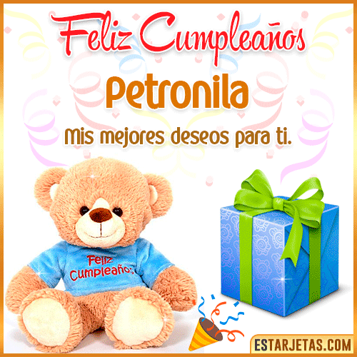 Gifs de Cumpleaños con Nombres  Petronila