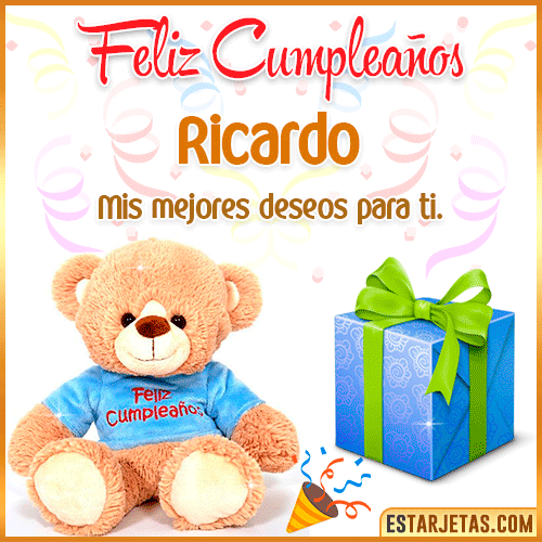 Gifs de Cumpleaños con Nombres  Ricardo