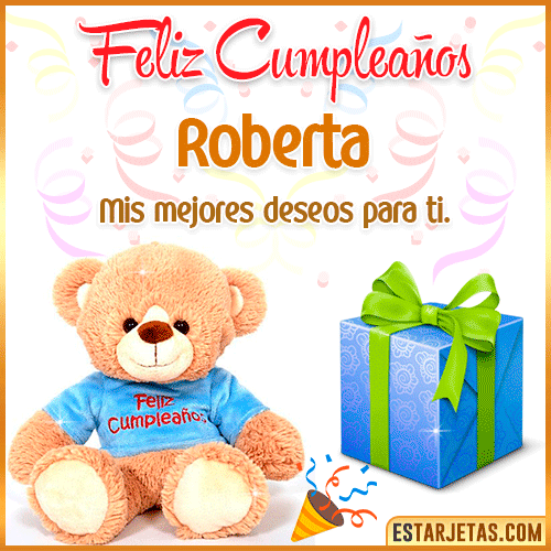 Gifs de Cumpleaños con Nombres  Roberta