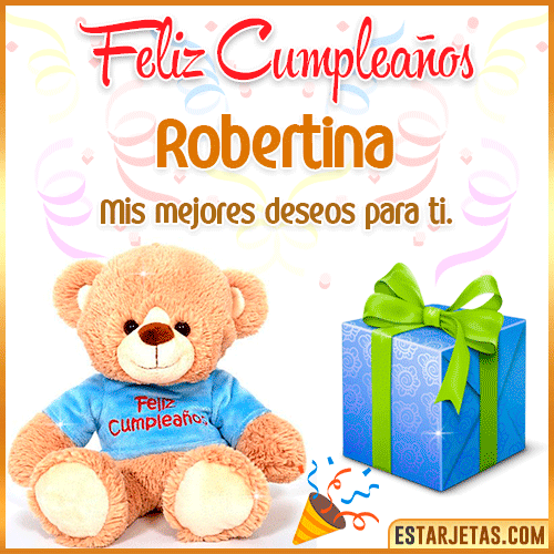 Gifs de Cumpleaños con Nombres  Robertina