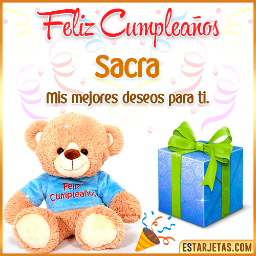 Gifs de Cumpleaños con Nombres  Sacra