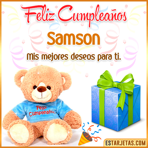 Gifs de Cumpleaños con Nombres  Samson