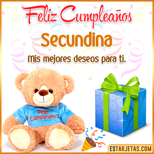 Gifs de Cumpleaños con Nombres  Secundina