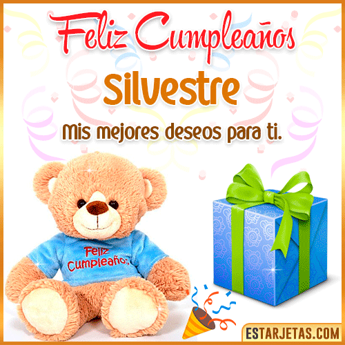 Gifs de Cumpleaños con Nombres  Silvestre