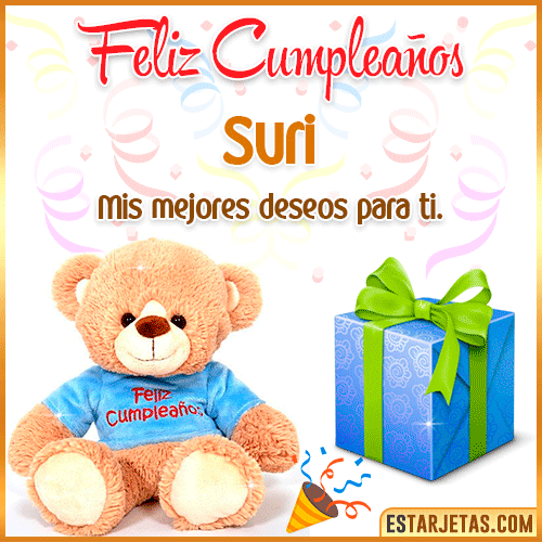 Gifs de Cumpleaños con Nombres  Suri