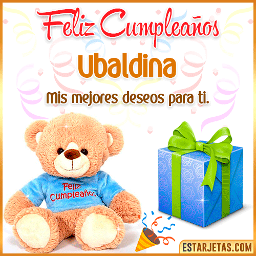 Gifs de Cumpleaños con Nombres  Ubaldina