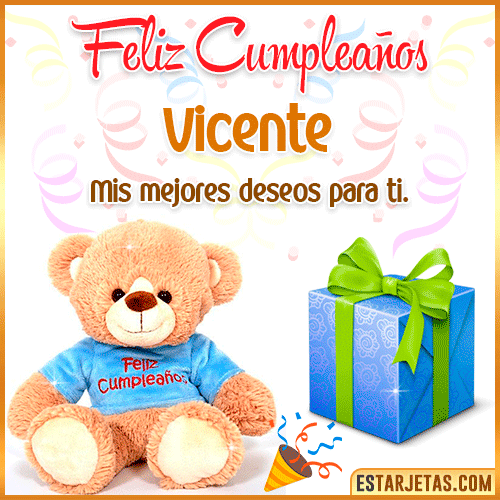 Gifs de Cumpleaños con Nombres  Vicente