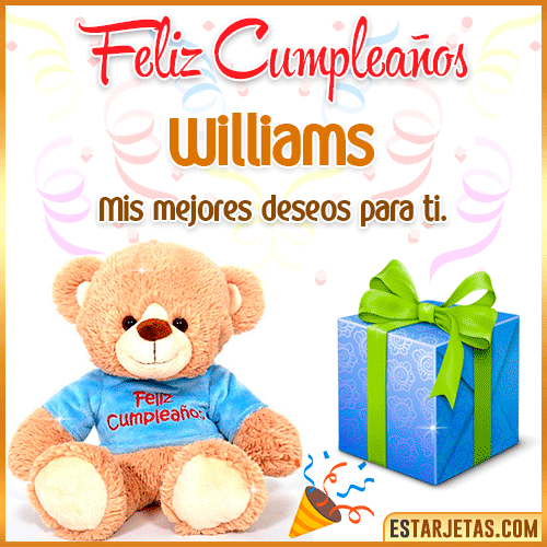 Gifs de Cumpleaños con Nombres  Williams