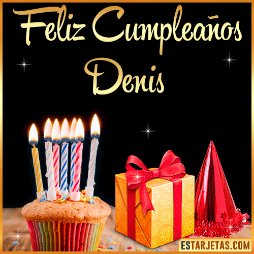 Gif de Feliz Cumpleaños  Denis
