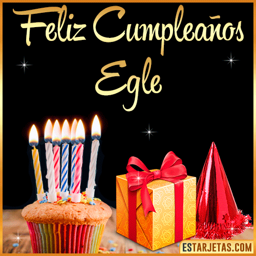 Gif de Feliz Cumpleaños  Egle