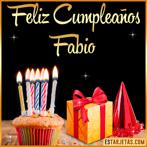 Gif de Feliz Cumpleaños  Fabio