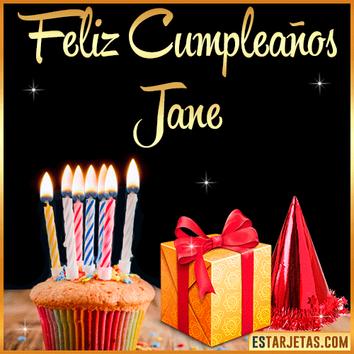 Gif de Feliz Cumpleaños  Jane
