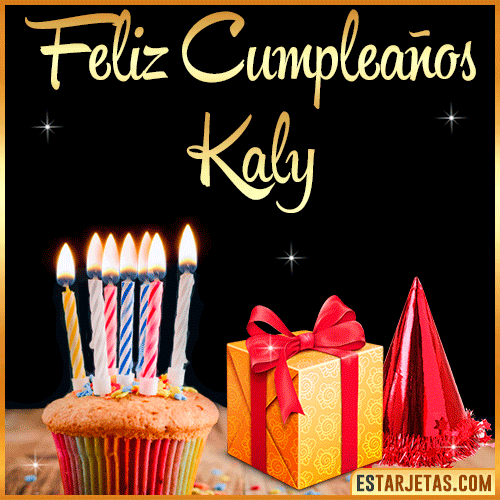 Gif de Feliz Cumpleaños  Kaly