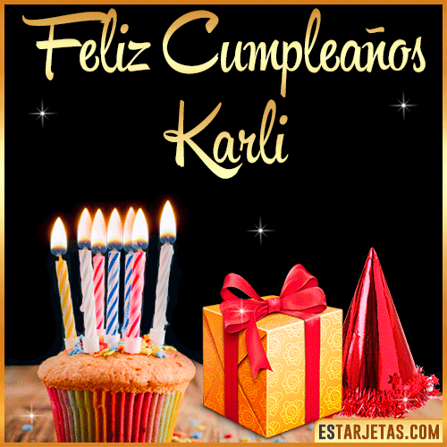 Gif de Feliz Cumpleaños  Karli