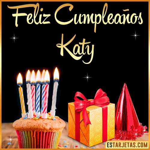 Gif de Feliz Cumpleaños  Katy